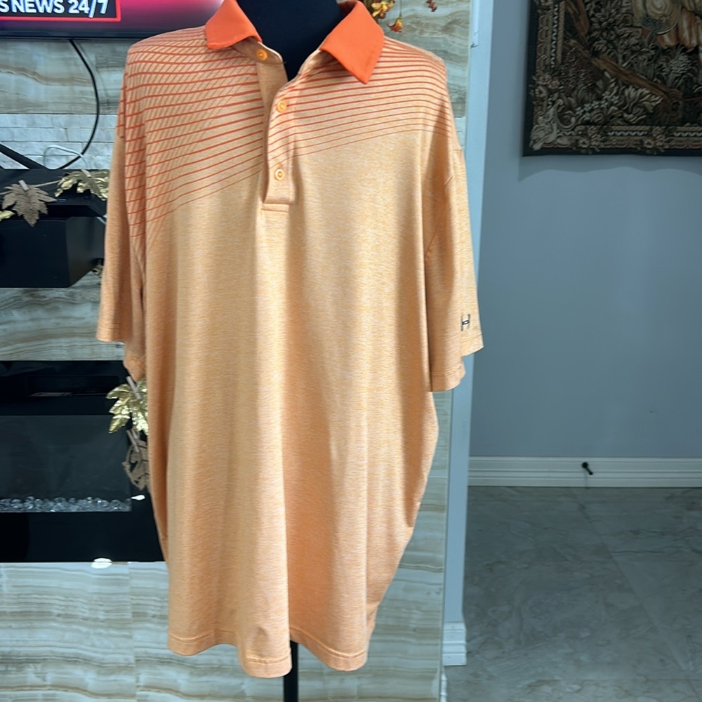 Under Armour Orange Polo Shirt. Size 2XL